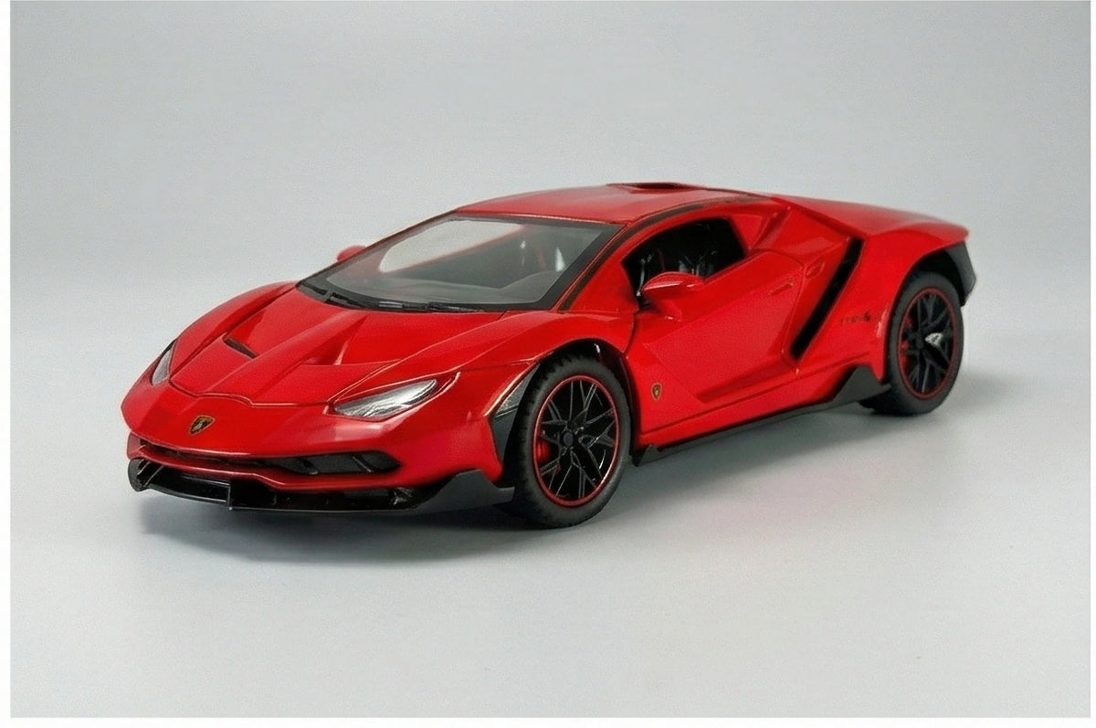 Lamborghini Centenario 1:24 Scale Exotic Supercar Diecast Model Car Red by Che Zhi — Metal Body Collector Display