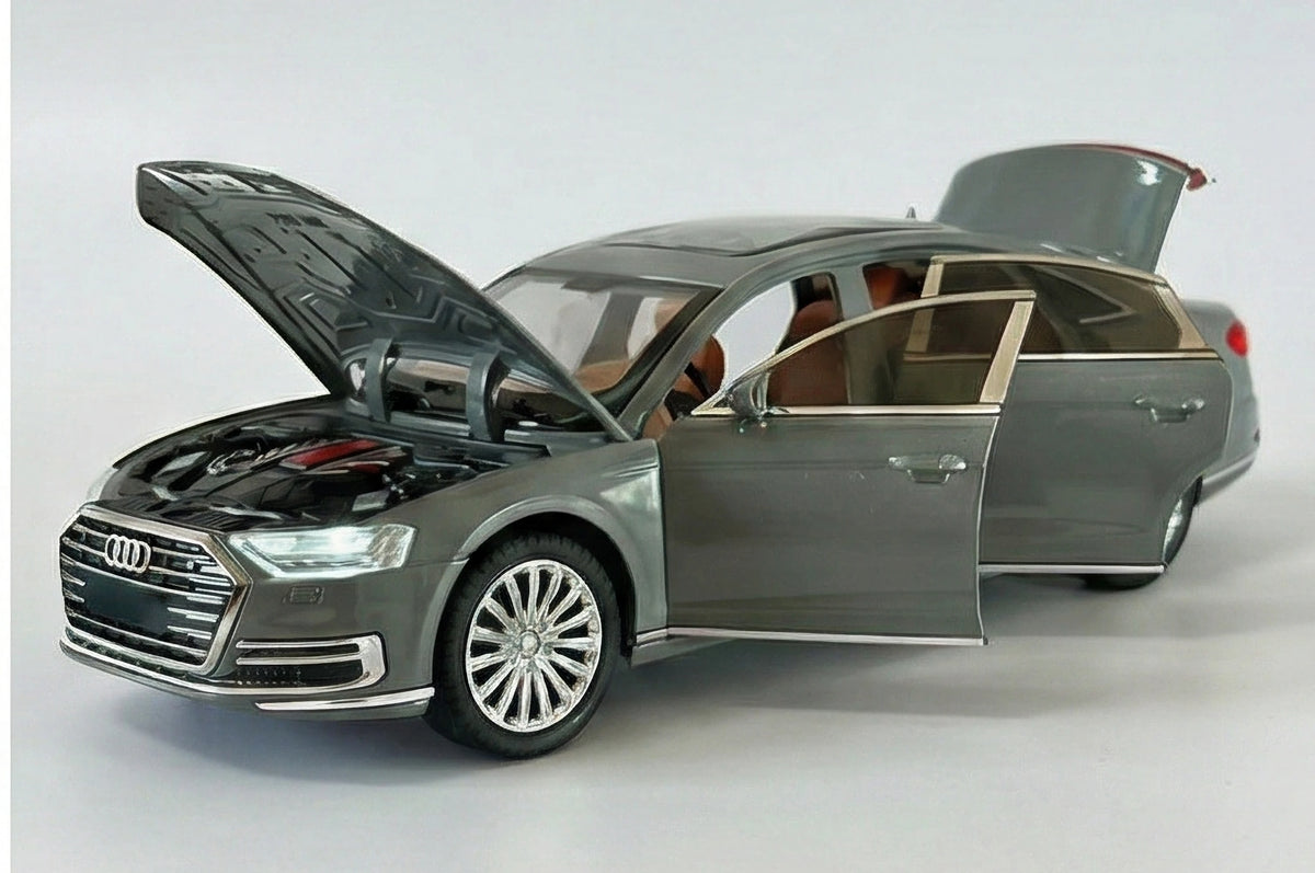 Audi A8 1:24 Scale Luxury Sedan Diecast Model Car Black by Che Zhi — Metal Body Collector Display