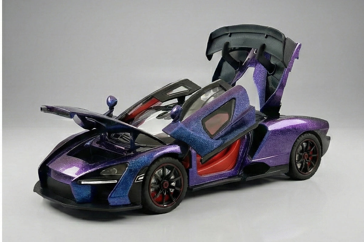 McLaren Senna 1:24 Scale Hypercar Diecast Model Car by Che Zhi — Metal Body Collector Display