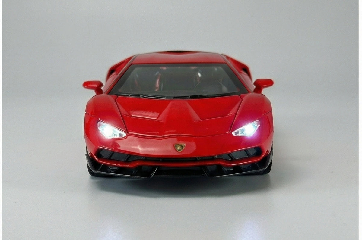 Lamborghini Centenario 1:24 Scale Exotic Supercar Diecast Model Car Red by Che Zhi — Metal Body Collector Display