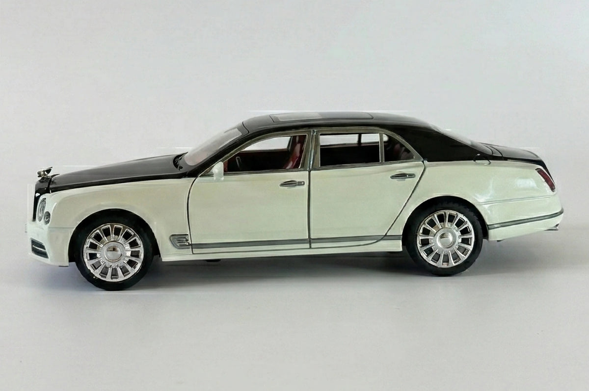 Bentley Mulsanne 1:24 Scale Luxury Sedan Diecast Model Car Grey by Che Zhi — Metal Body Collector Display
