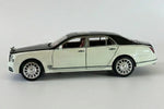 Bentley Mulsanne 1:24 Scale Luxury Sedan Diecast Model Car Grey by Che Zhi — Metal Body Collector Display